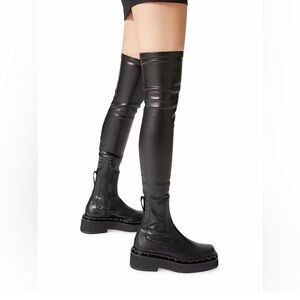 Slightly used authentic Valentino Garavani Black Over-the-Knee Boots size 10.5